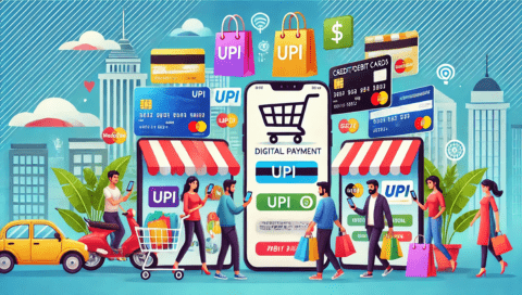Indian shoppers using UPI and cards for non-cash payments in e-commerce